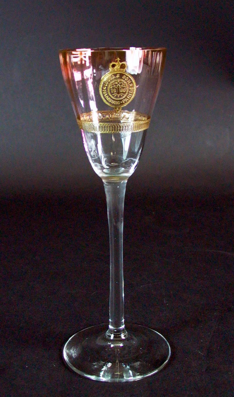 Jugendstil Stengelglas   LUCCA LIQUEUR   entwurf Kolo Moser