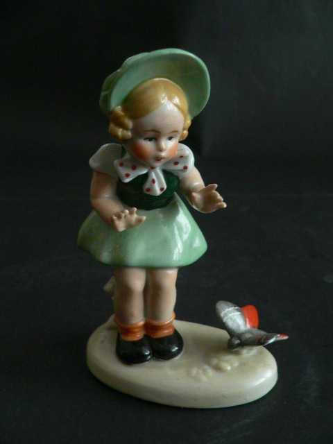 Old FASOLD & Squash Porcelain Figurine Porcelain Figurine Girl with ...